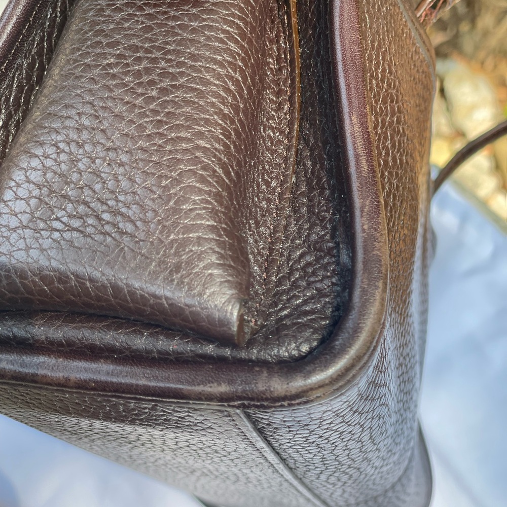 Brighton Satchel Handbag, Rich Brown Croc Embossed, Vintage! - Picture 10 of 14